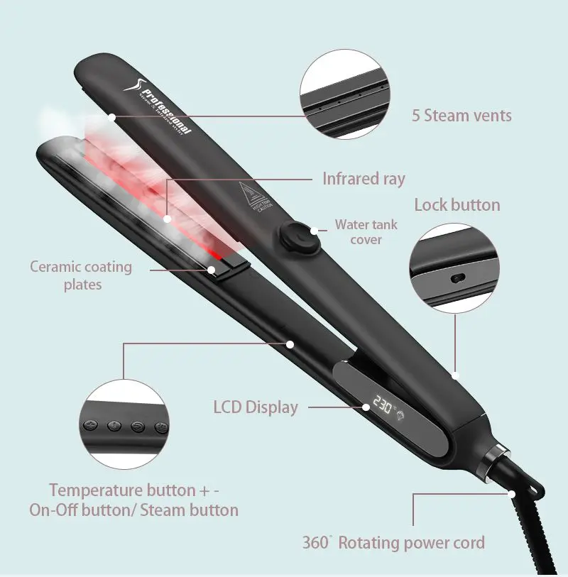 Steam Hair Straightener Detail 12
