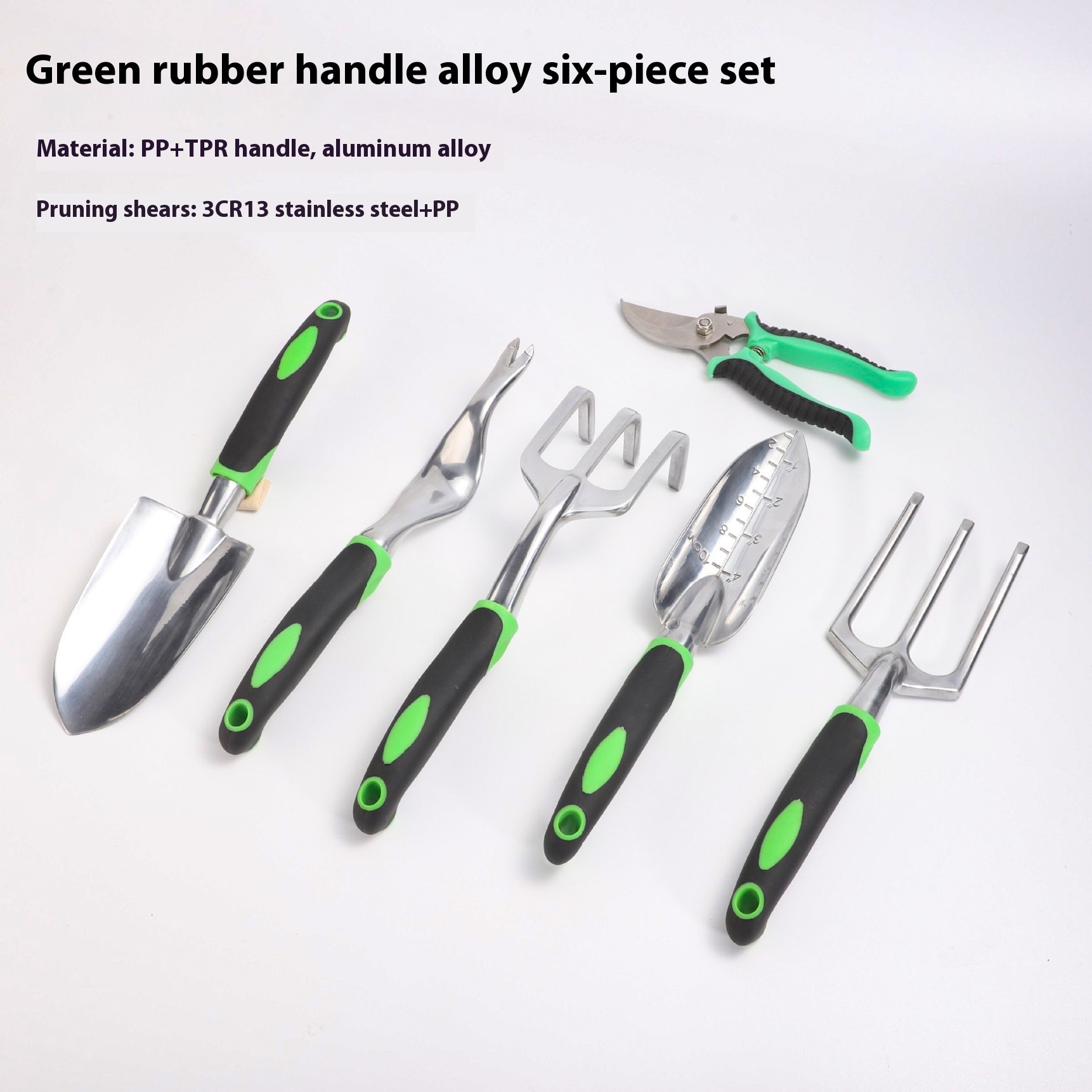 Customizable OEM Industrial Grade Aluminum Alloy Three-Tooth Sand Digging Set Garden Hand Tools for Planting Flowers Grass