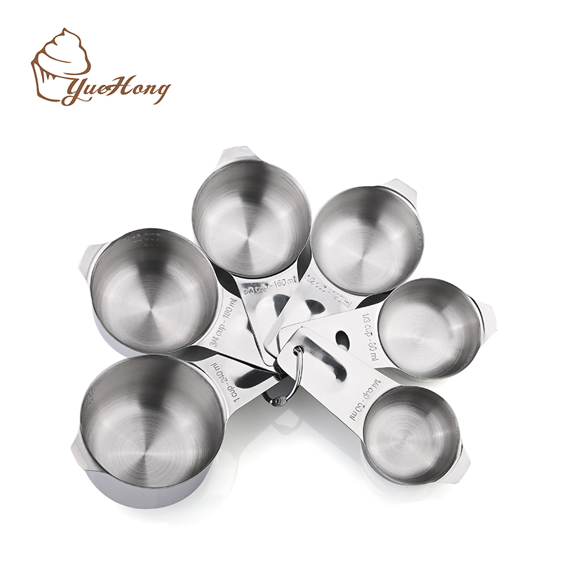 6-pack Kitchen Measuring Tools Stainless Steel Measuring Cups and Spoons Set