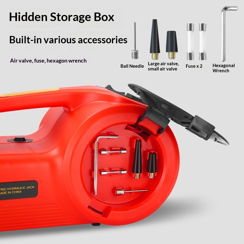 Factory Wholesale 12V Electric Hydraulic Jack Kit 1-10T with Wrench &amp; Air Pump Portable Car Repair Tools