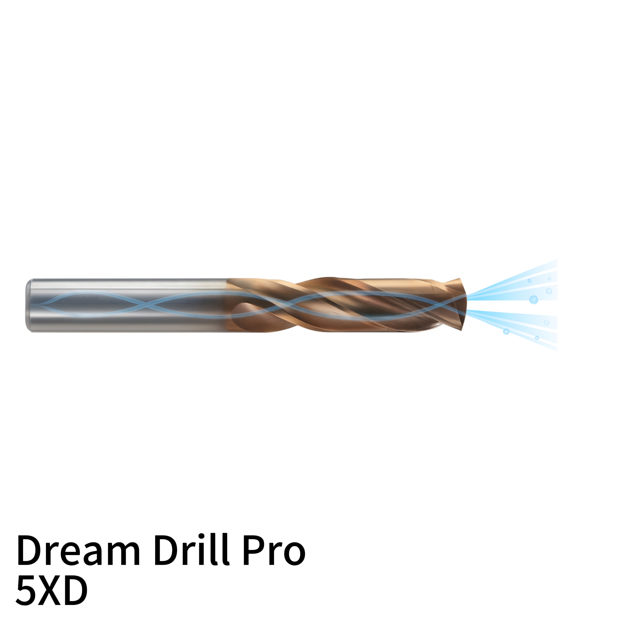 Custom Solid Carbide Coolant Drill Bit 5XD - Z Coating DIN 6537 Standard High Precision Deep Hole Drilling for Metalworking