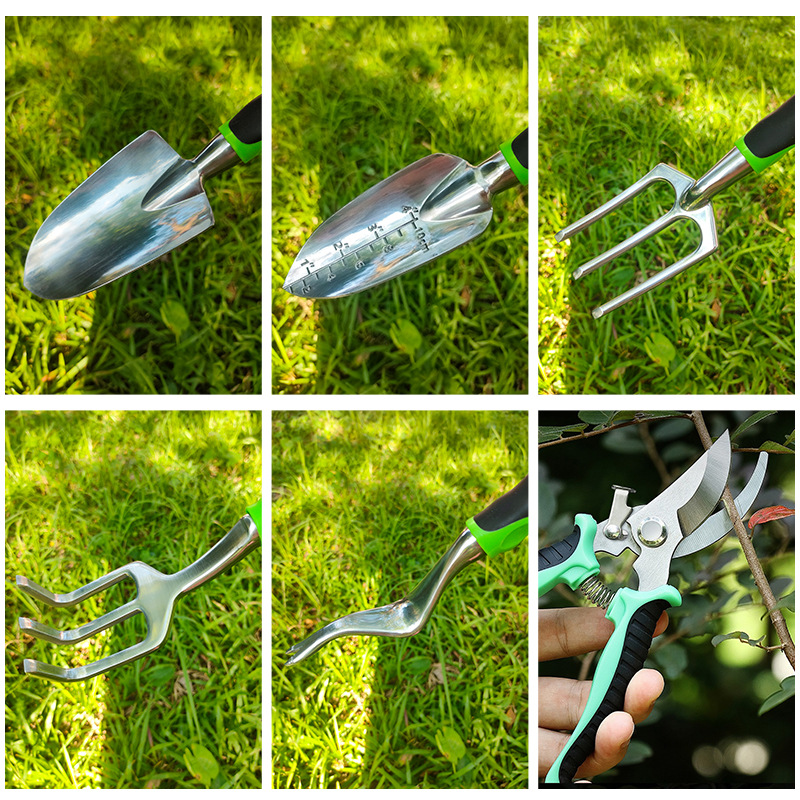 Customizable OEM Industrial Grade Aluminum Alloy Three-Tooth Sand Digging Set Garden Hand Tools for Planting Flowers Grass