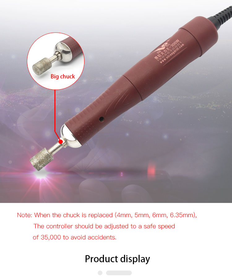 STRONG DRILL Dual Lock Two Handpiece 50000 RPM Polisher Handpiece QZ60S Jewelry Polisher Machine Tool