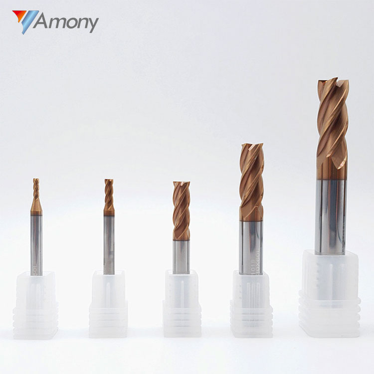 Flat Milling Cutter HRC55 Solid Carbide 4 Flutes CNC Endmill for Metalworking 6mm 8mm 12mm High Precision Tool