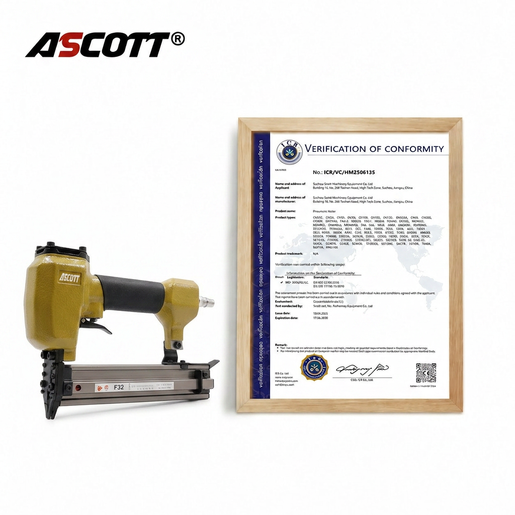 Industrial&amp;DIY F32 Pneumatic Brad Decoration Nail Gun 10-32mm 18GA Furniture Fastening Tools Portable Air Straight Finish Nailer