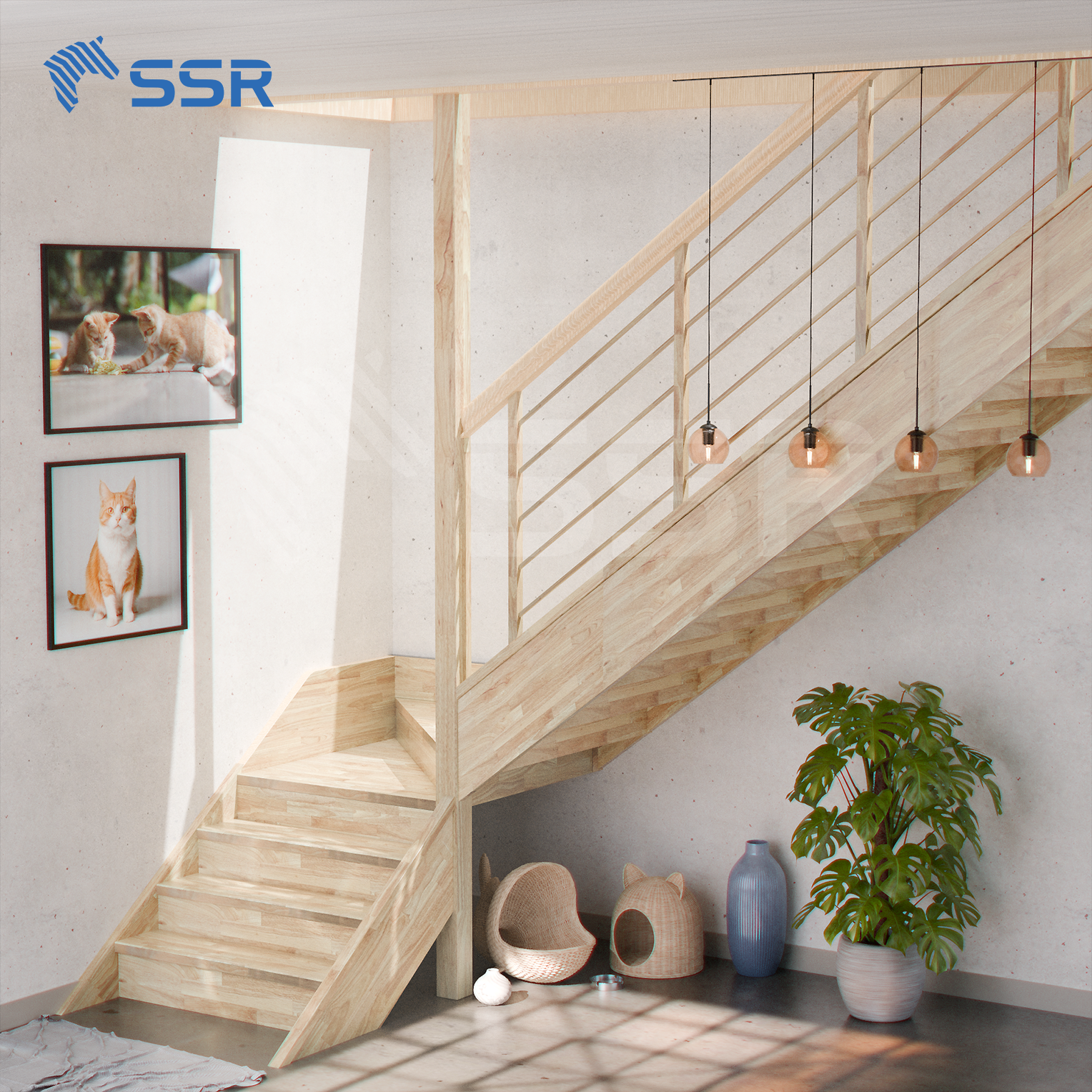 SSR VINA - Rubberwood Hevea Wood Finger Joint Board for Stair Parts for EU Furniture Purpose Distribution Purpose 18/33/40/44mm
