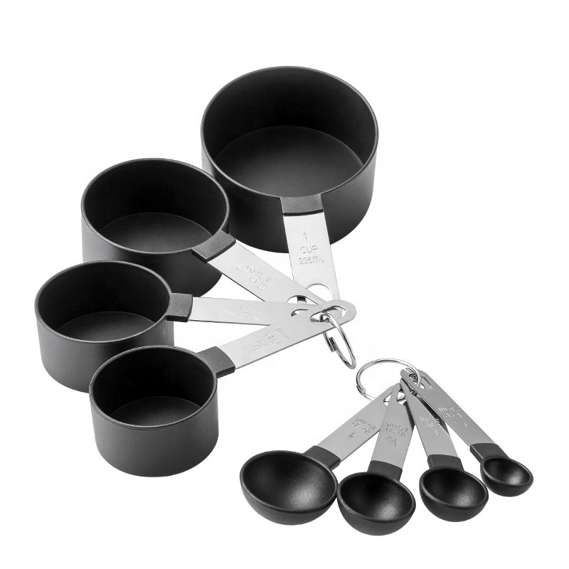High Quality pp Material Safe Food 8 Pcs Measuring Spoon Set Measuring Tool with Scale