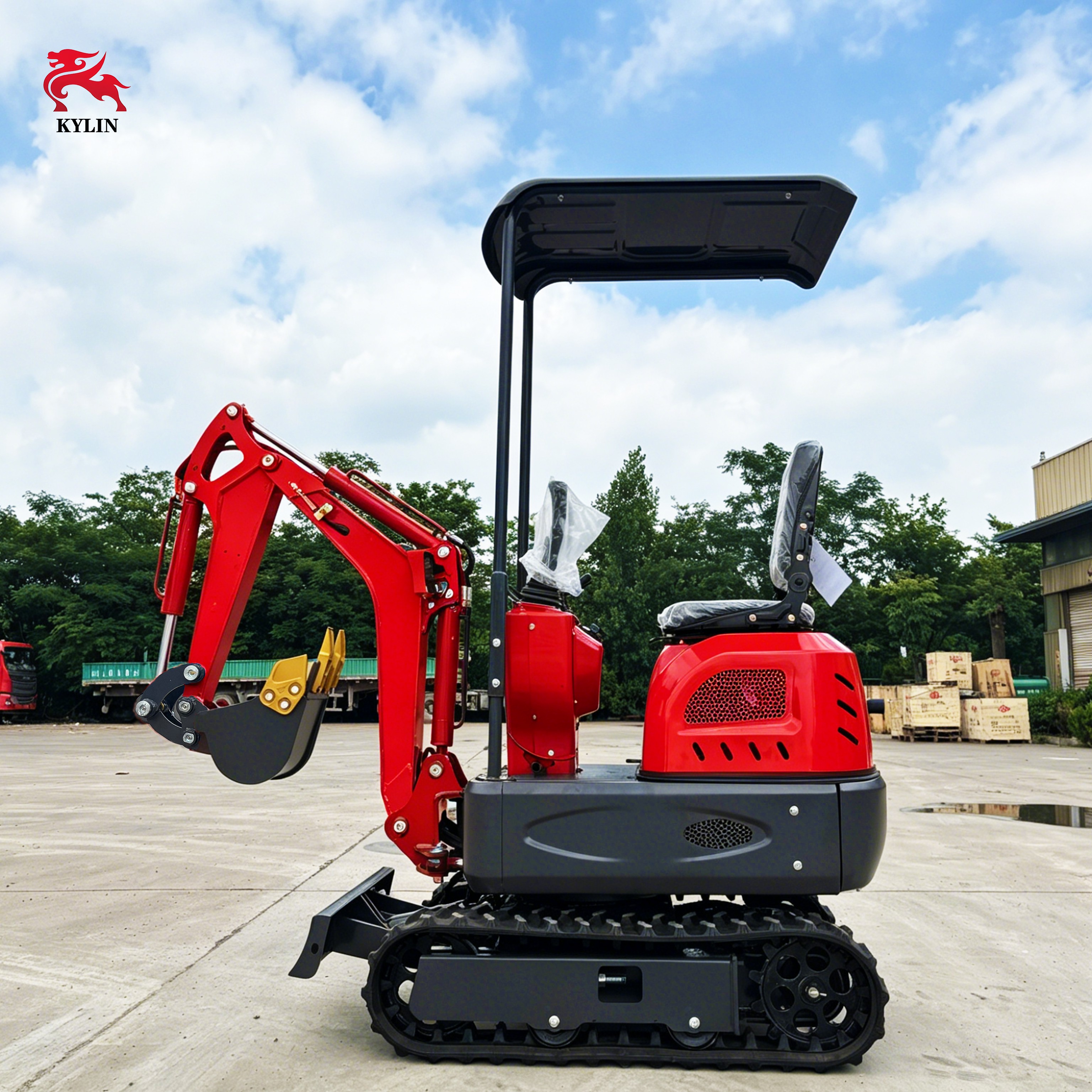 Free Shipping Kubota Engine Mini Excavator 1.2 Ton 1.6ton Small Crawler Digger Backhoe With Thumb Euro 5 CE EPA Garden Farm Home