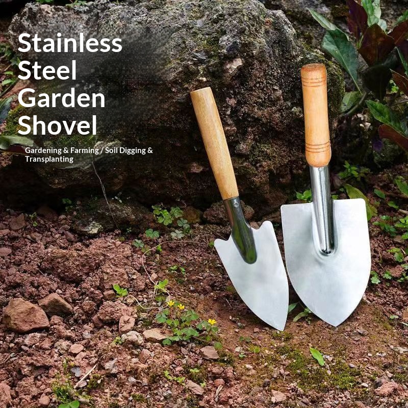 Stainless Steel Small Garden Trowel for Planting Weeding Soil Digging-Multi-Use Landscaping &amp; Farming Tool