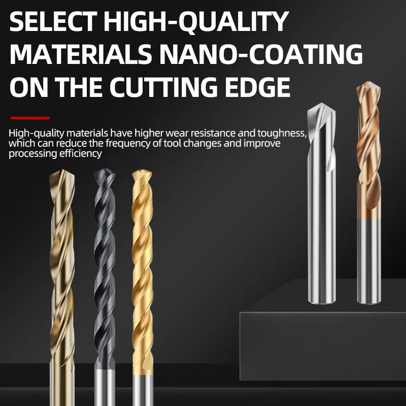 Industrial Tungsten Carbide Twist Drill Bits Set High Hardness &amp; Wear-Resistant for CNC Machining &amp; Metalworking