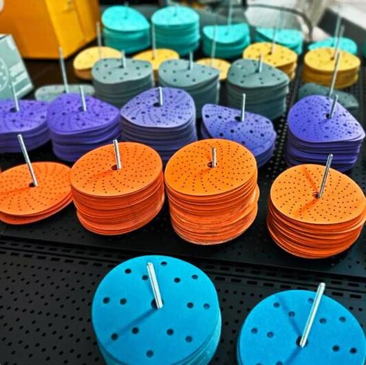 5 Inch Purple Ceramic Hook and Loop Sanding Discs Abrasive Tools for Auto Surface Conditioning OEM/ODM Supported