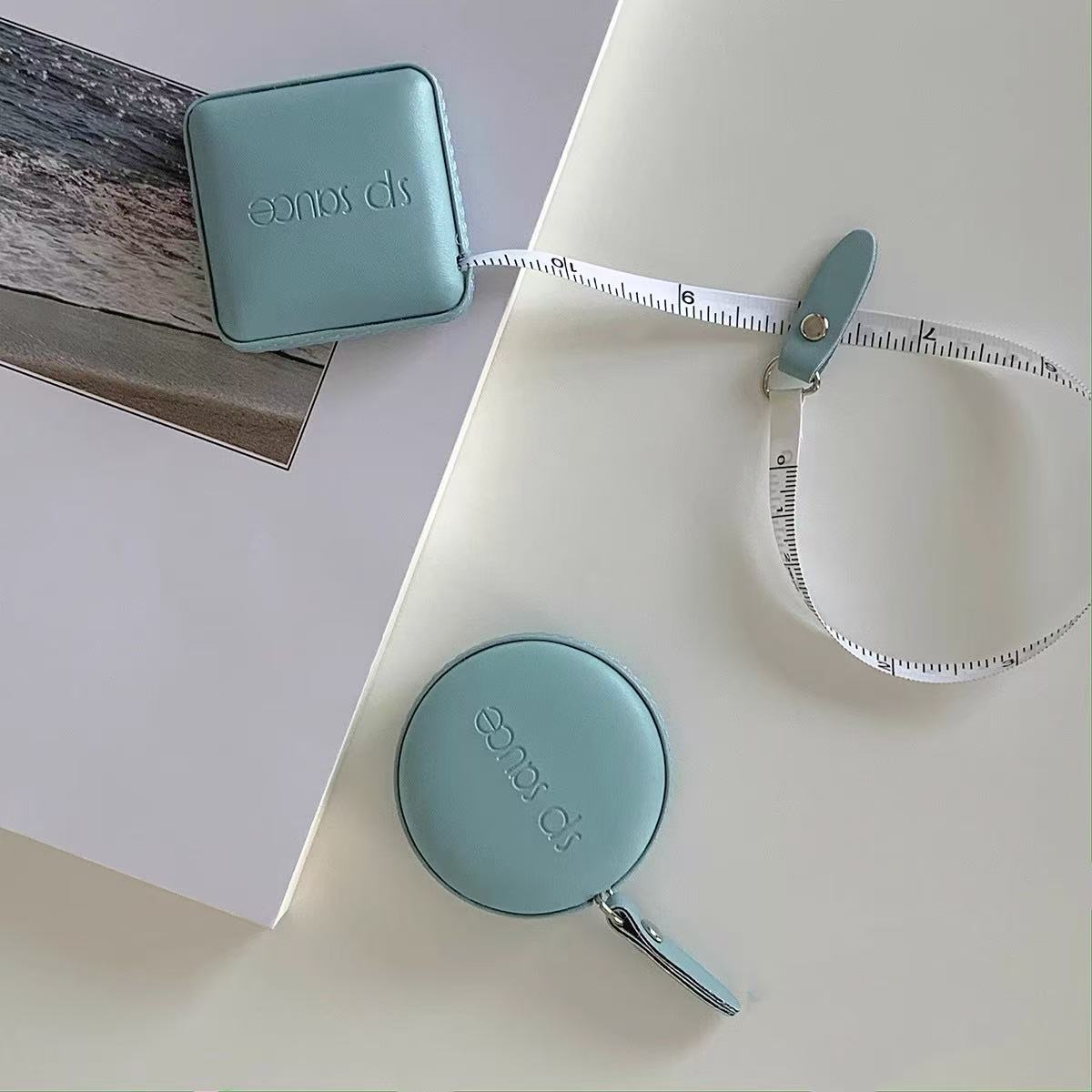 Measuring Tape Leather Retractable Ruler Tape Portable Centimeter Inch Tape Measurement Practical Height Ruler Measuring Tool
