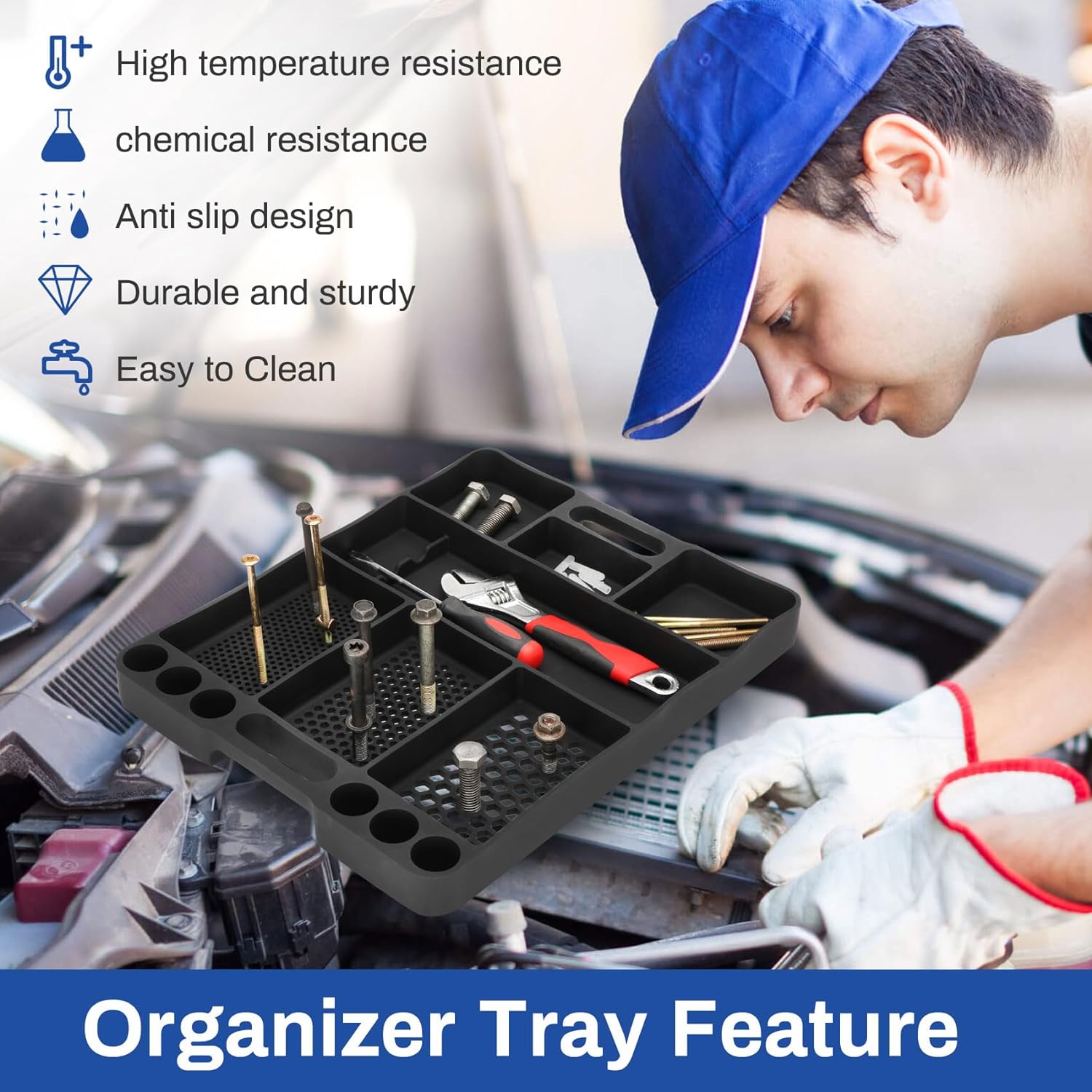 Silicone Tool Organizer Tray Storage Tools Holder,Silicone Tray for Tools Custom Style