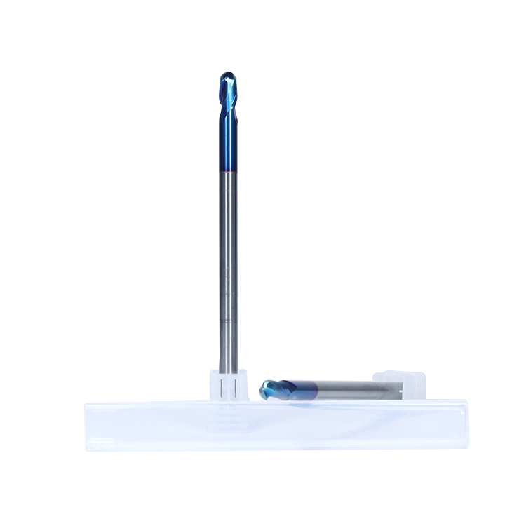 Factory Wholesale CNC Metalworking Ball Nose Stainless Steel End Mills Nano Coating HRC65-72 2-Flute OEM/ODM Customized Support
