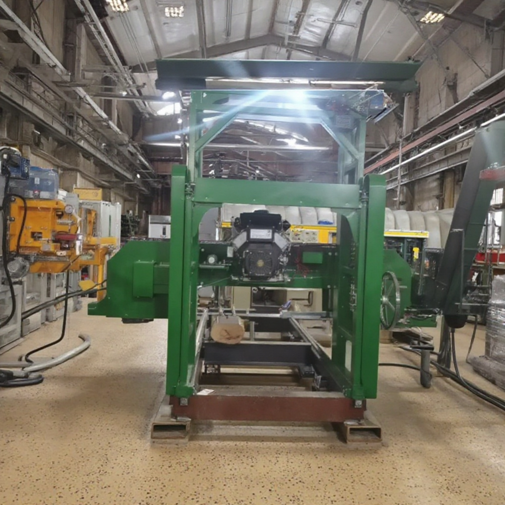 Automatic Woodworking Machine Horizontal Sizing Length Cutting Function Logs Furniture Factories
