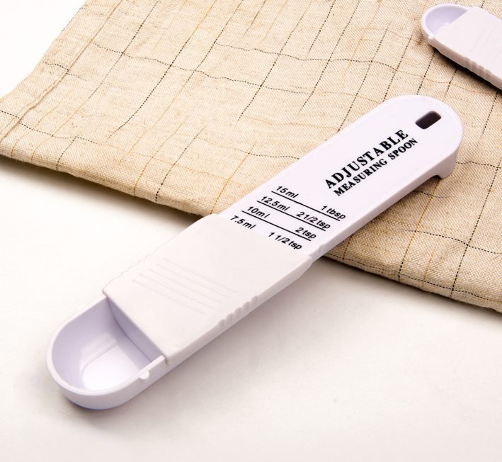 Adjustable Plastic 2-Pcs Measuring Spoon Set Measuring Tool Spoon
