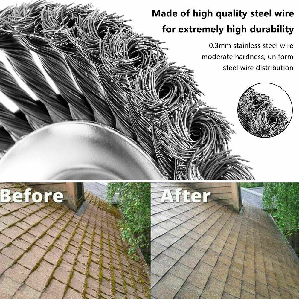 Derusting Weeding Wheel Twisted Steel Wire Brush Grass Trimmer Head Gardening