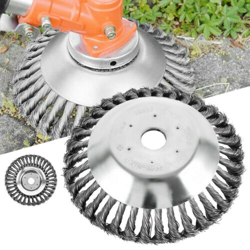 Derusting Weeding Wheel Twisted Steel Wire Brush Grass Trimmer Head Gardening