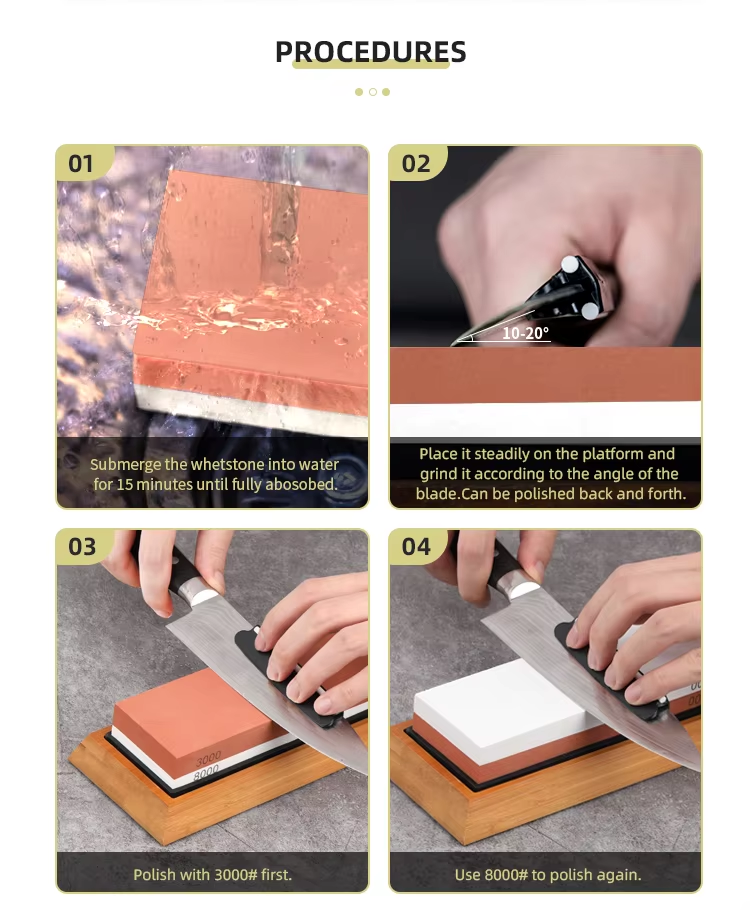 Premium Quality Whetstone Knife Sharpening Stone Set Double Side Stone Sharpening Grit Stone Knife Sharpener