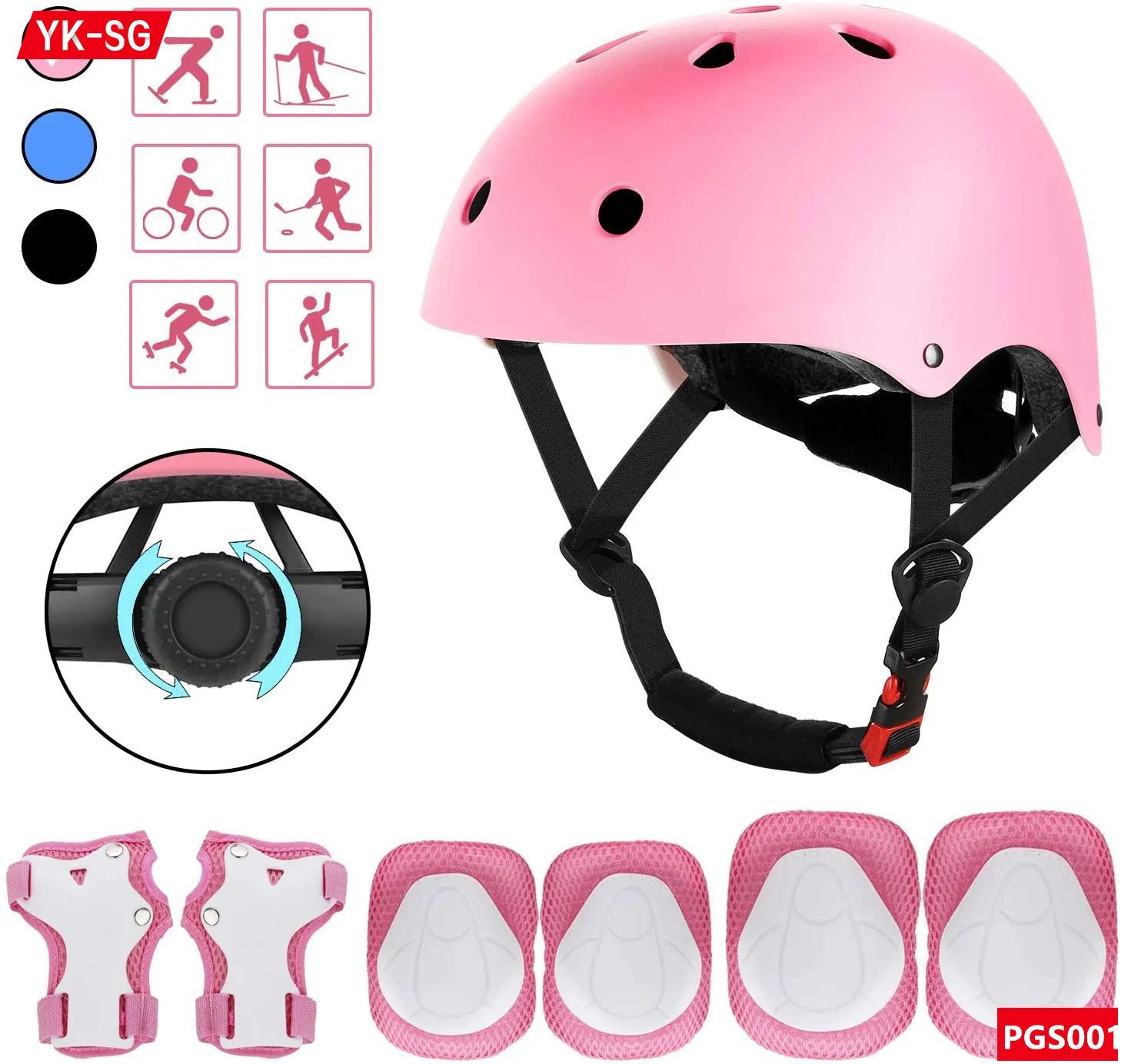 Elbow Knee Pads Helmet Roller Safety Protector Skate Protective Gear