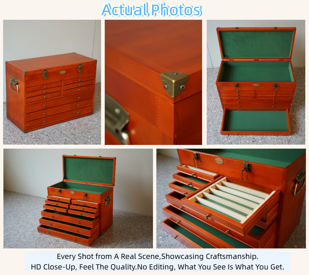 New Arrival Customized Modern Wood Toolbox Storage Organizer Outdoor &amp; Home Workshop Tool Storage Box
