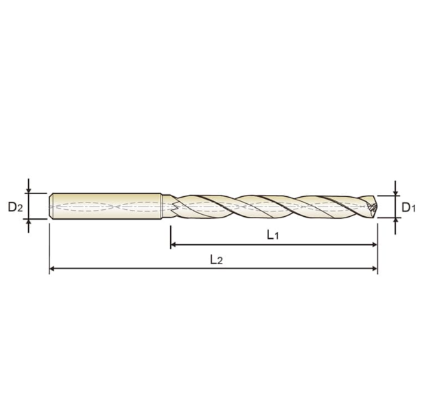 Custom Solid Carbide Coolant Drill Bit 5XD - Z Coating DIN 6537 Standard High Precision Deep Hole Drilling for Metalworking