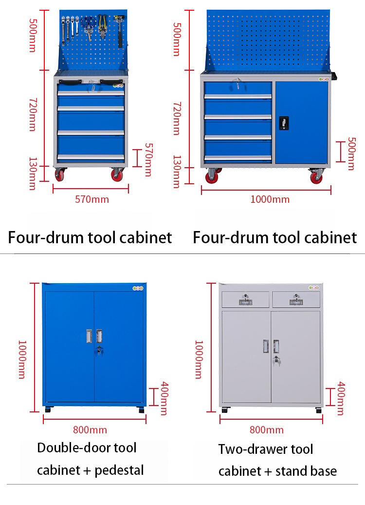 Mobile Steel Storage Trolley 5 Drawer with Single Door Tool Cabinet for Workshop Garage Modern Lockable Factory Direct
