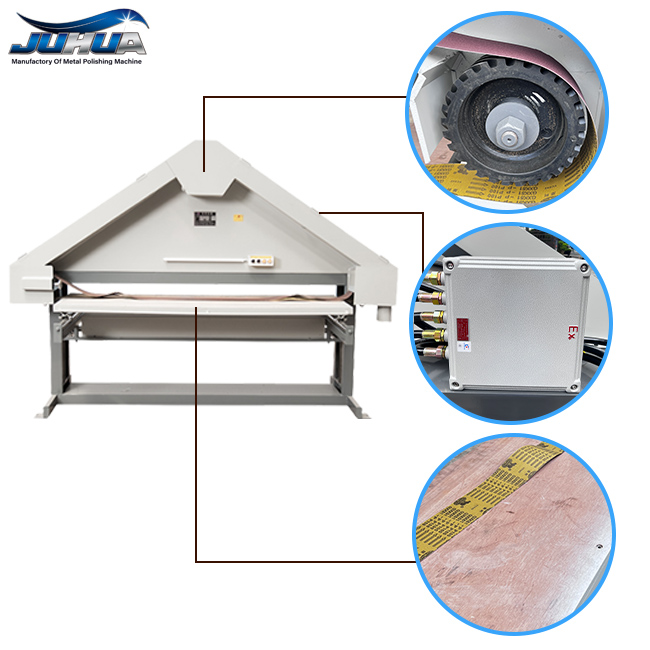Manual Belt Grinding Machine For Hardware And Foundry Parts Finishing Industrial Sheet Metal Surface Finisher