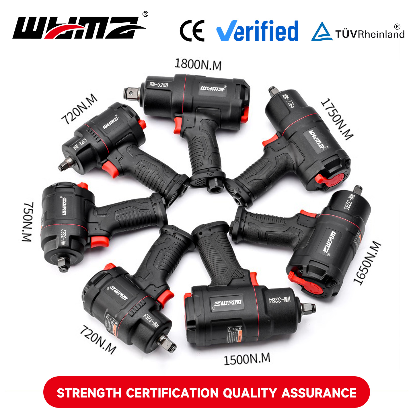 WYMA Factory Direct Sales 3/8'' 1/2'' Truck Right Angle Mini High Torque Pneumatic Air Tire Tools Impact Wrench 3/4'' 1'' Inch