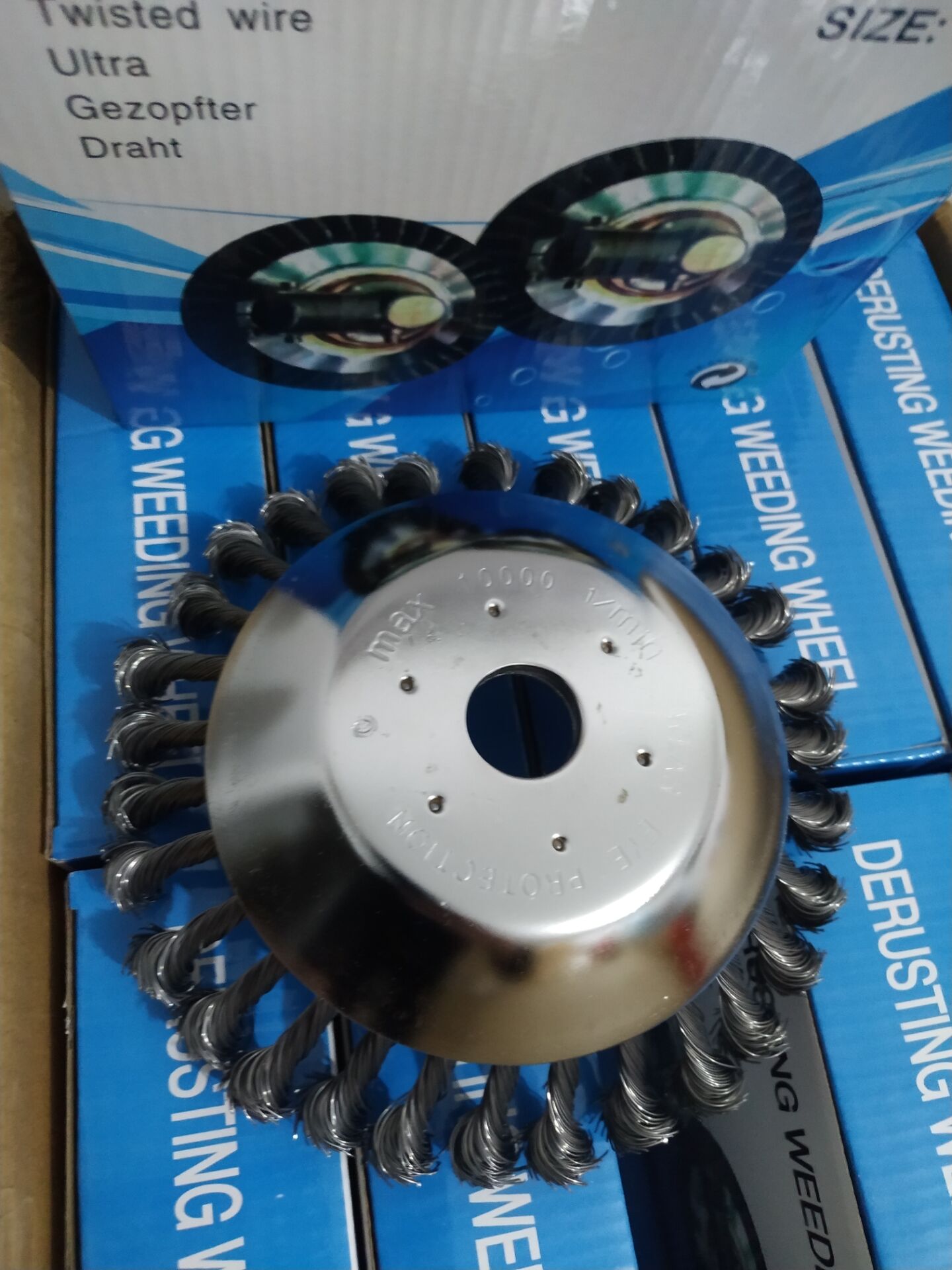 Derusting Weeding Wheel Twisted Steel Wire Brush Grass Trimmer Head Gardening