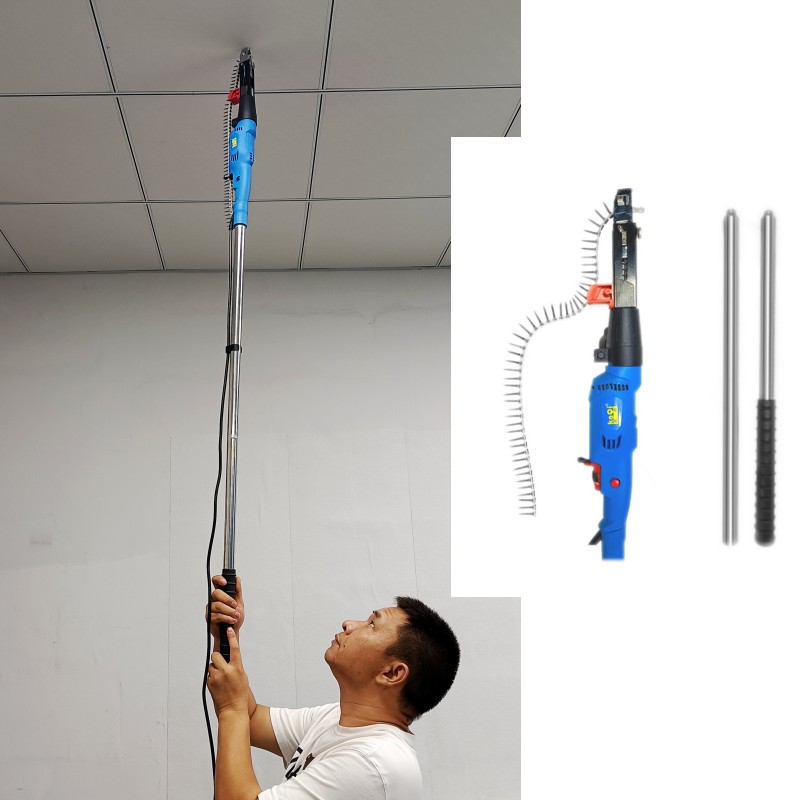 KQ-8108 Electric Chain Nail Machine Drywall Screwing Wood Screws Wet/Dry Ceiling Stapler Extension Rod Special Tools Screwdriver