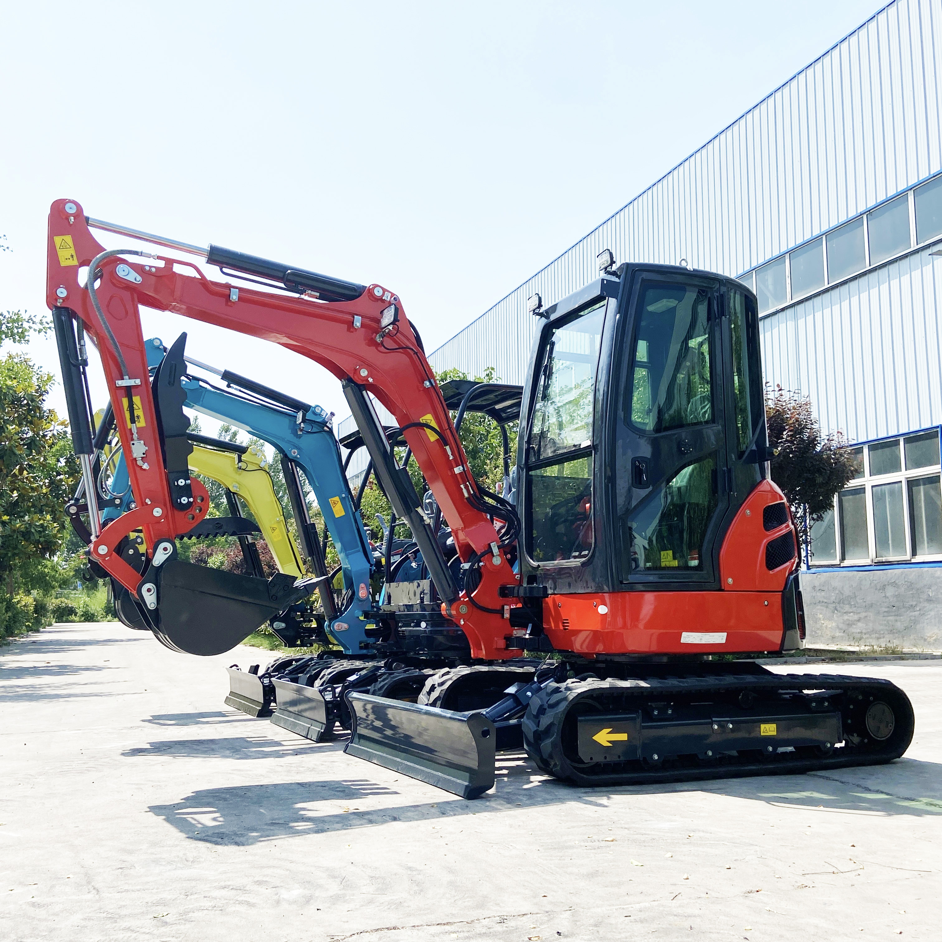 Free Shipping EPA/EURO 5 Chinese Mini Excavator EPA Kubota Engine 2ton 1ton 1.7 Ton Excavator Cabin Mini Digger For Sale