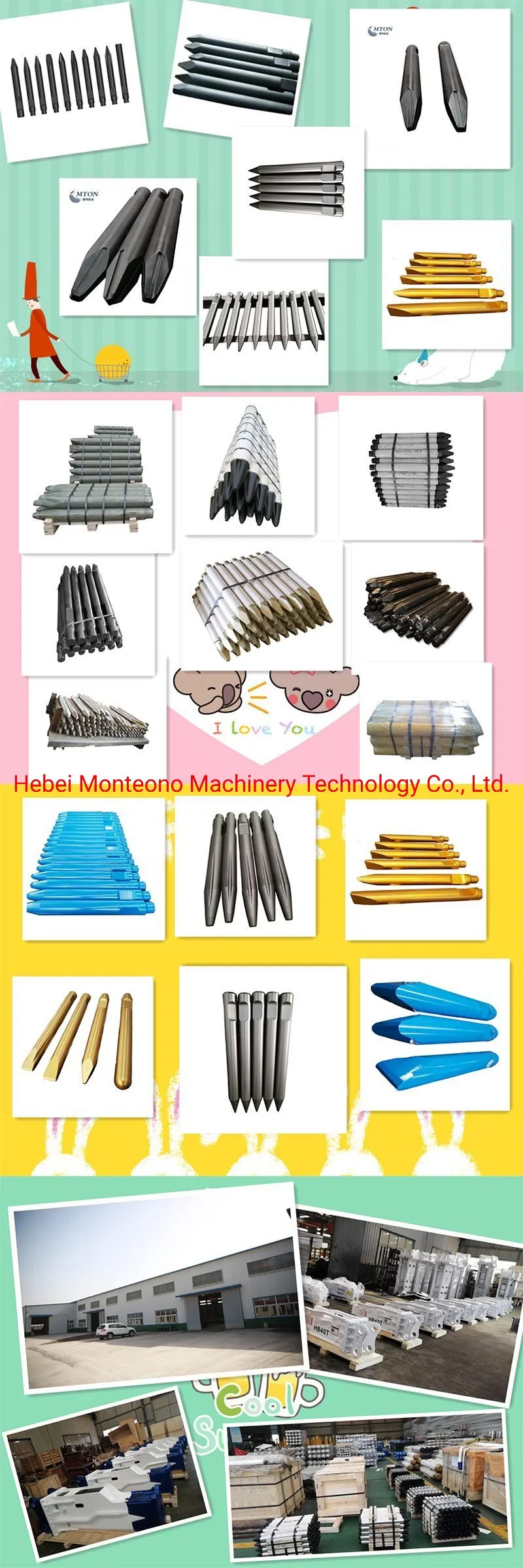 Heavy-Duty Hydraulic Rock Breaker Tool for Excavator Demolition Use