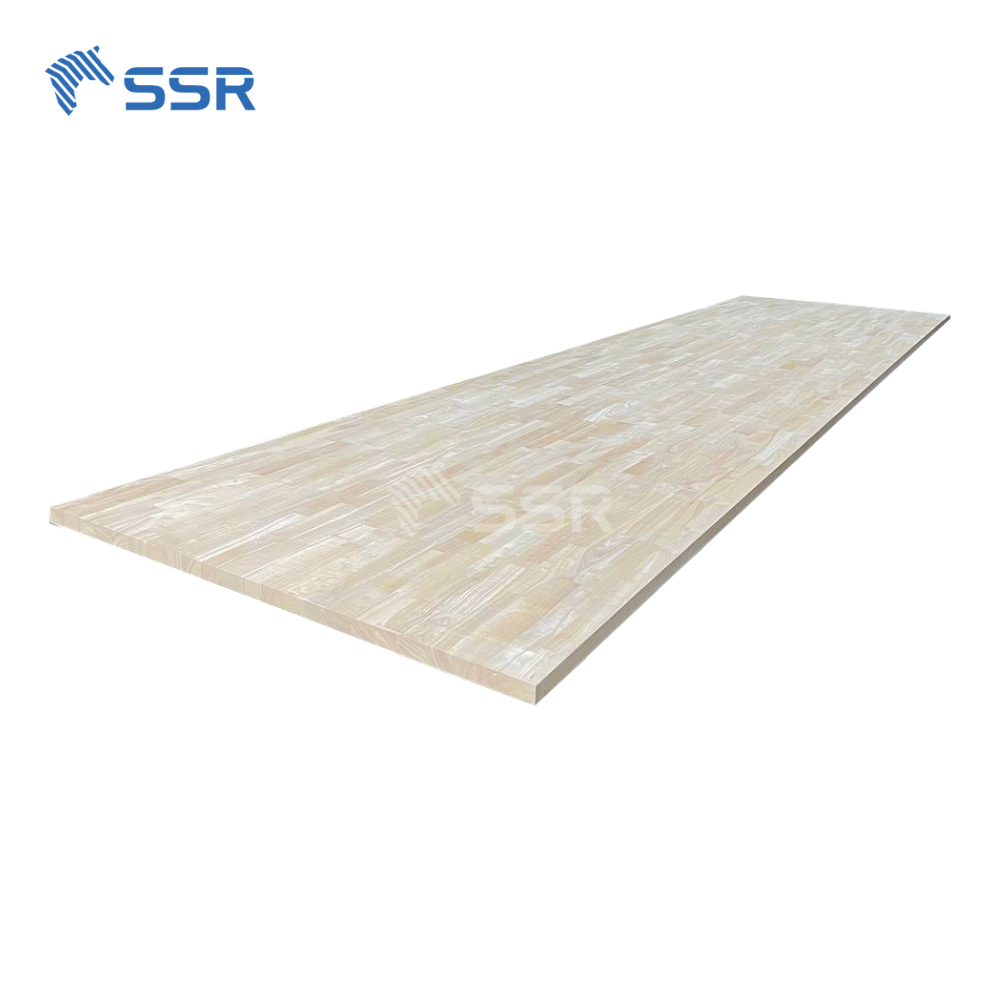 SSR VINA - Rubberwood Hevea Wood Finger Joint Board for Stair Parts for EU Furniture Purpose Distribution Purpose 18/33/40/44mm