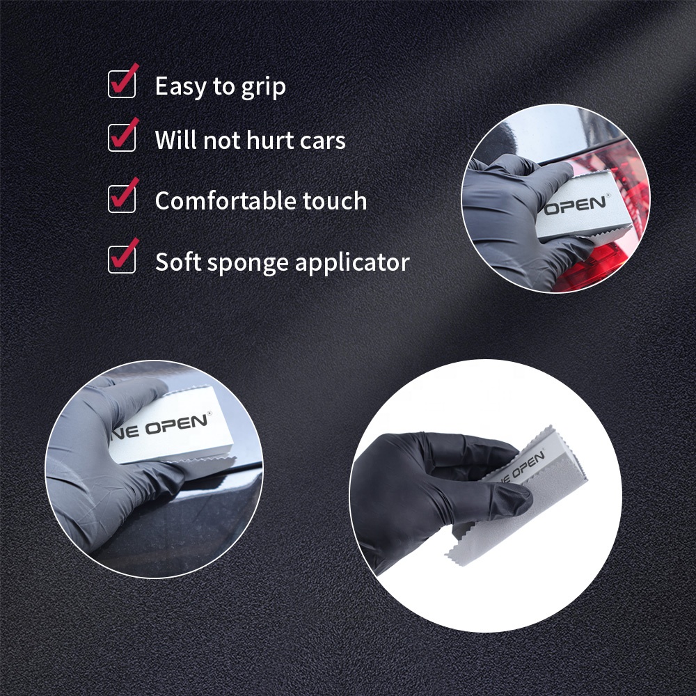 ShineOpen Premium Nano Ceramic Coating Foam Applicator Pad Wax Sponge Pads Block
