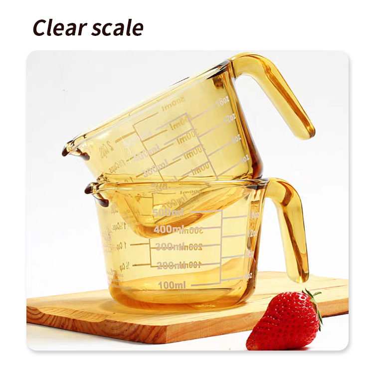 IKOO American Glass Measuring Cup Heat Resistant Tool for Accurate Measurements