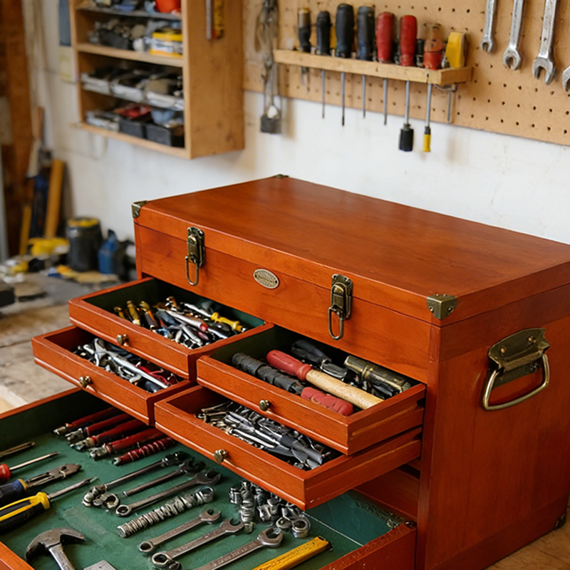 New Arrival Customized Modern Wood Toolbox Storage Organizer Outdoor &amp; Home Workshop Tool Storage Box
