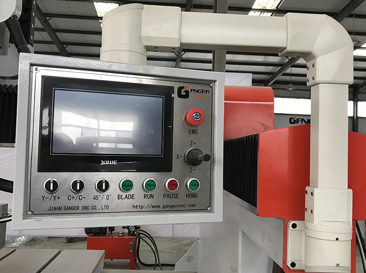 4 Axis Bridge Saw For Miter 45 Dekton Granite Stone Machinery Up To 50mm