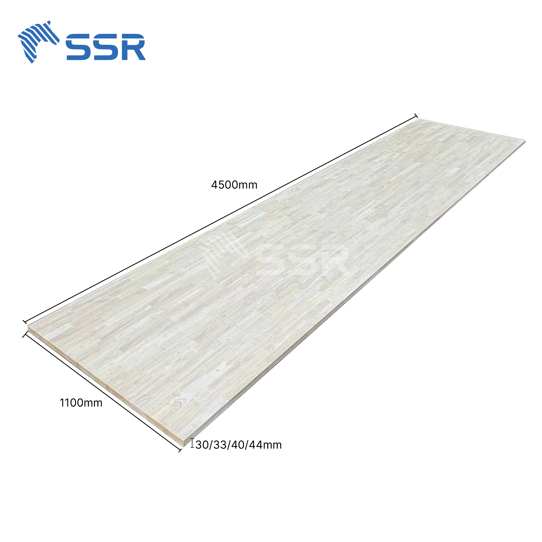 SSR VINA - Rubberwood Hevea Wood Finger Joint Board for Stair Parts for EU Furniture Purpose Distribution Purpose 18/33/40/44mm
