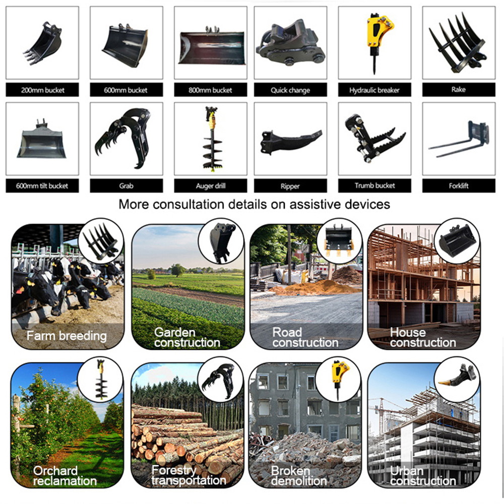 Free Shipping Mini Excavator 1 Ton 2 Ton 3 Ton Zero Emission 100% Indoor Demolition &amp; Garden Use With CE