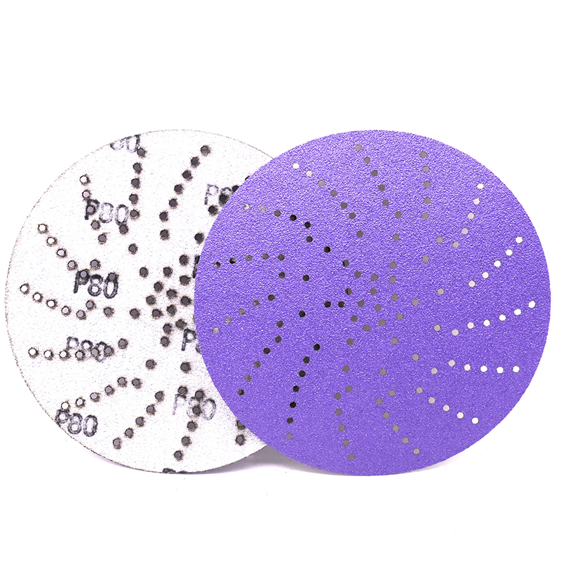 Purple Ceramic Hook and Loop Sanding Discs