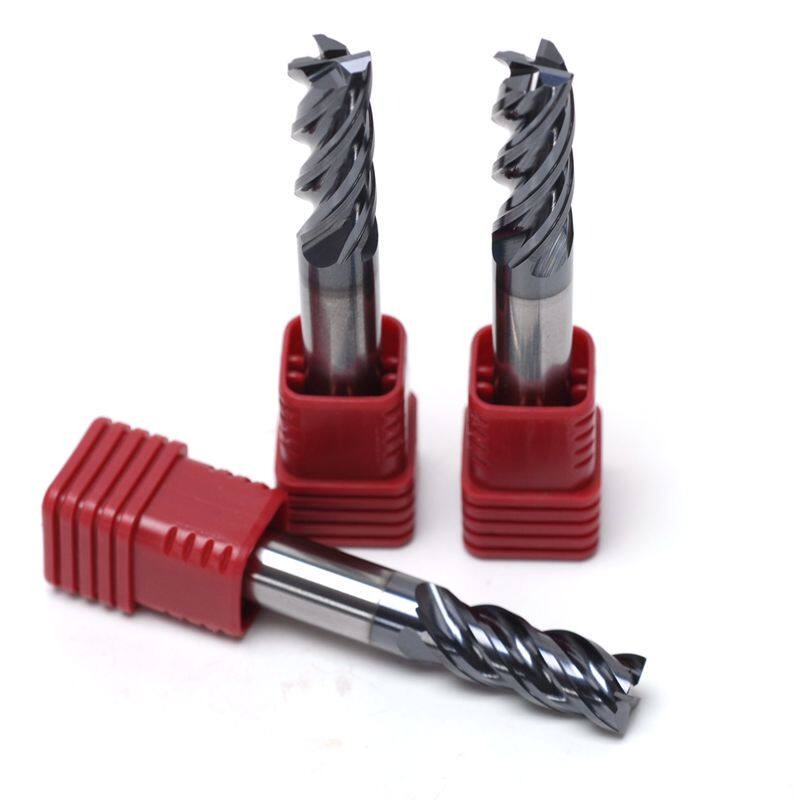 Tungsten Carbide End Mills With High Hardness Wear Resistance Optimized For Milling Slotting Profiling In Metalworking Industry
