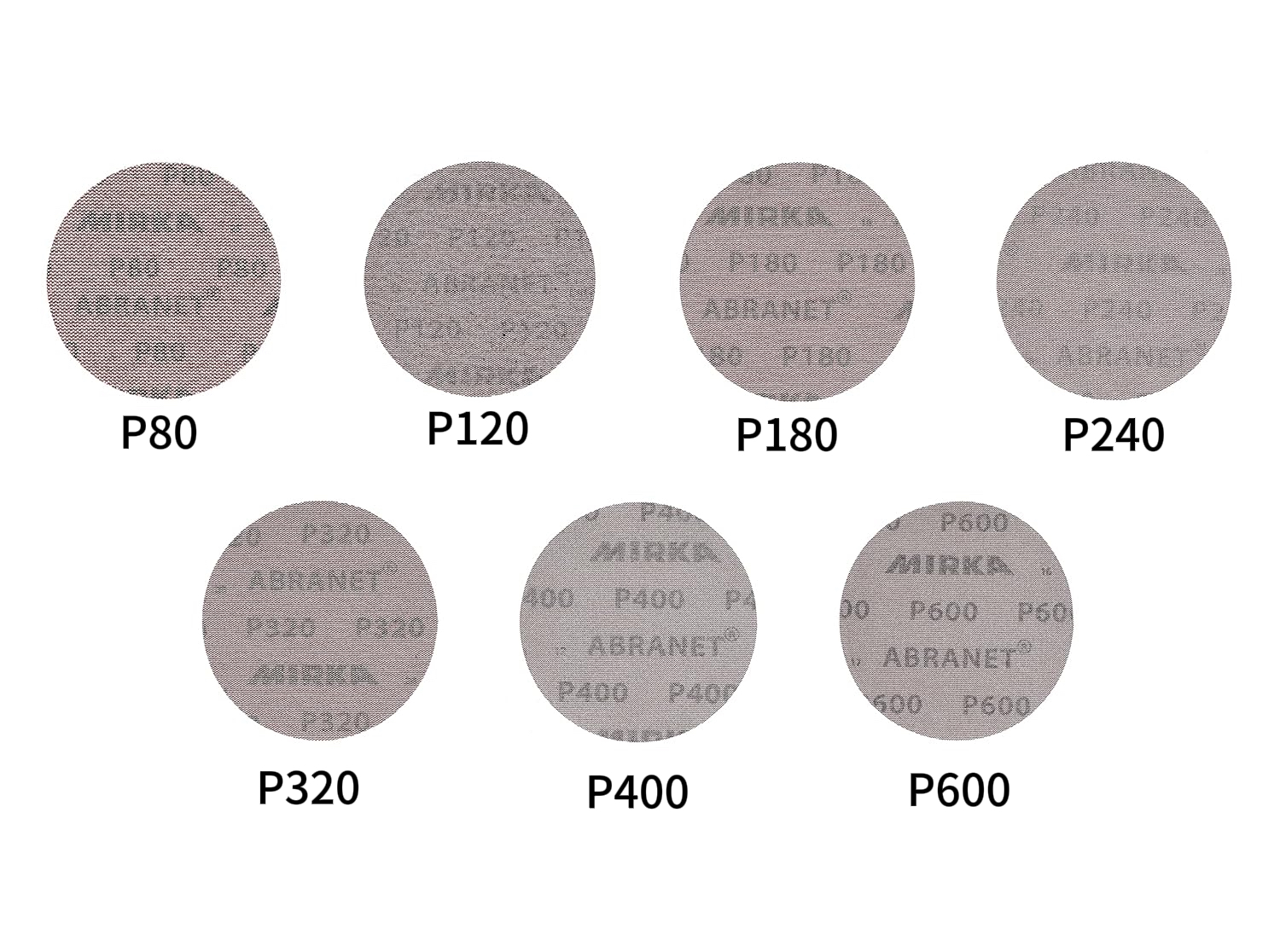 Mirka Abranet Compatible 6" (150mm) Mesh Sanding Disc Dust-Free Aluminum Oxide Abrasive Net Disc For Wood Metal