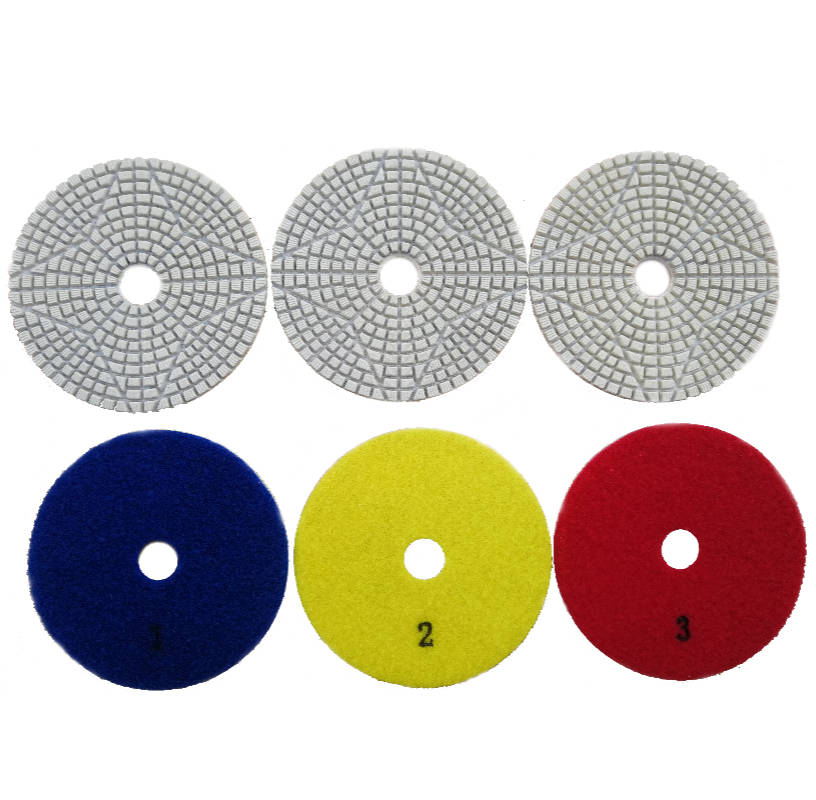 Super Premium 3 Steps Wet and Dry Polishing Pads for Marble, Granite, Quartz, and Engineered Stone