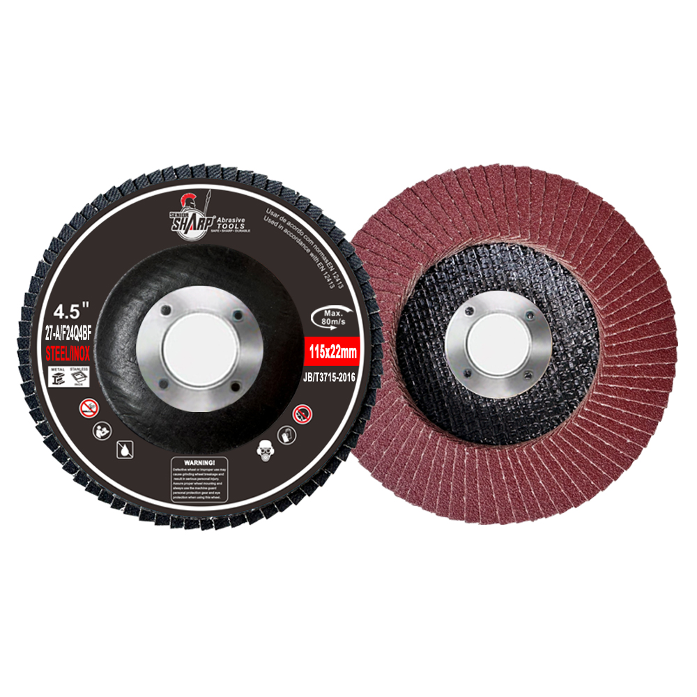 SENIORSHARP 4 1/2 Inch AO Flap Disc Lamellar Disc 115mm T27 T29 Abrasives Disco for Angle Grinder Free Sample