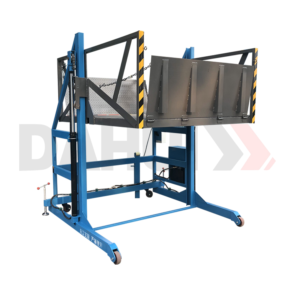 DAHUI 2T Mobile Hydraulic Lift Table 1.1m-1.7m Lift Height 1600x2000mm-2000x2000mm Customizable Indoor/Outdoor Unloading