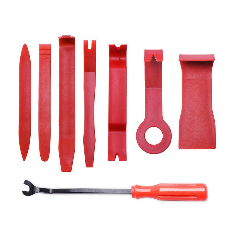 8 Pcs Red Color Nylon Auto Clips Removal Tool Kit for Install Automotive Car Truck Fender Rivets Fasteners