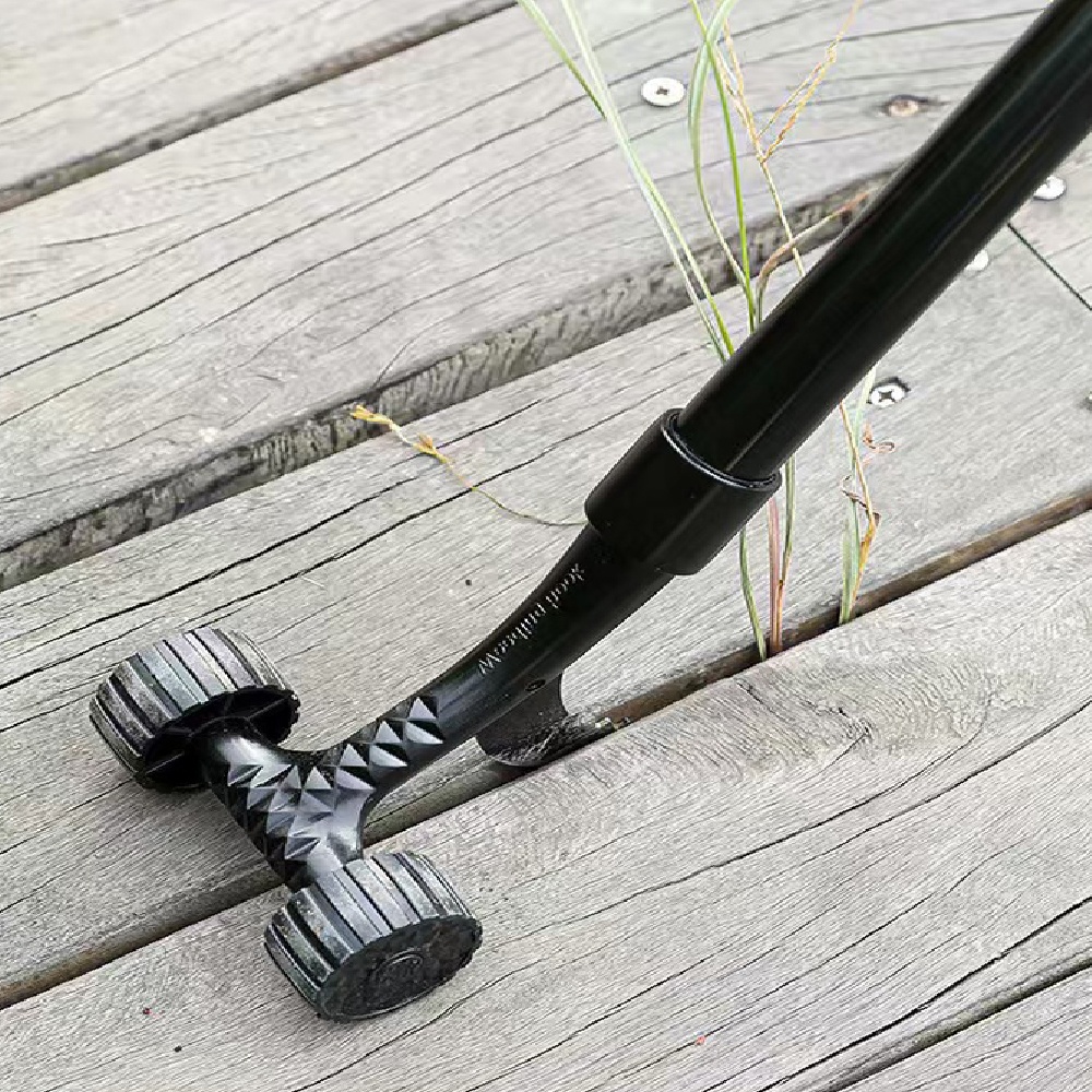 Crevice Weeding Tools with Wheels Stand up Stainless Steel Weed Puller Tool for Garden Backyard Lawn Sidewalk Driveways Weeds