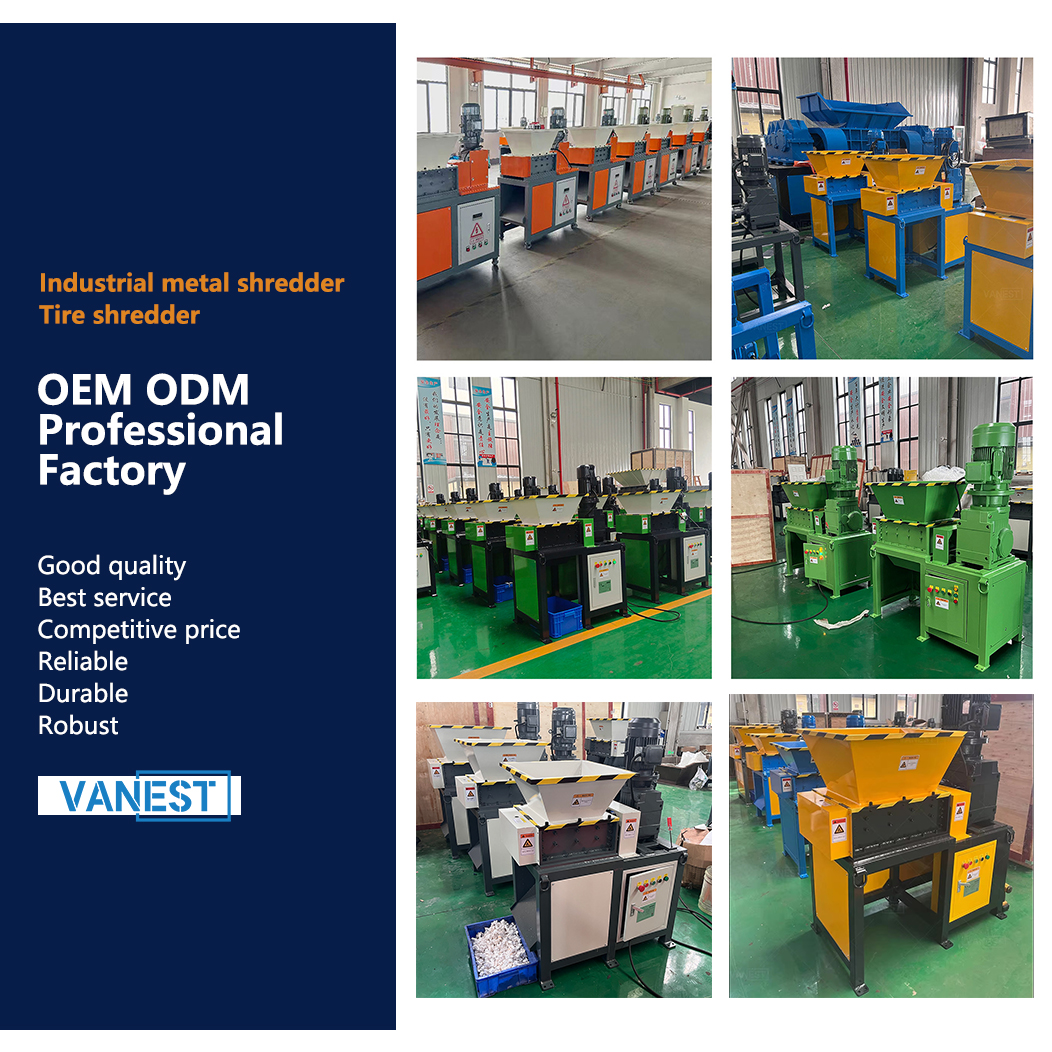 VANEST All-Metal Disintegrator Vibration-Free Single Shaft Rotor Processes Scrapped Steel Brass Zinc Recovery Site Operations
