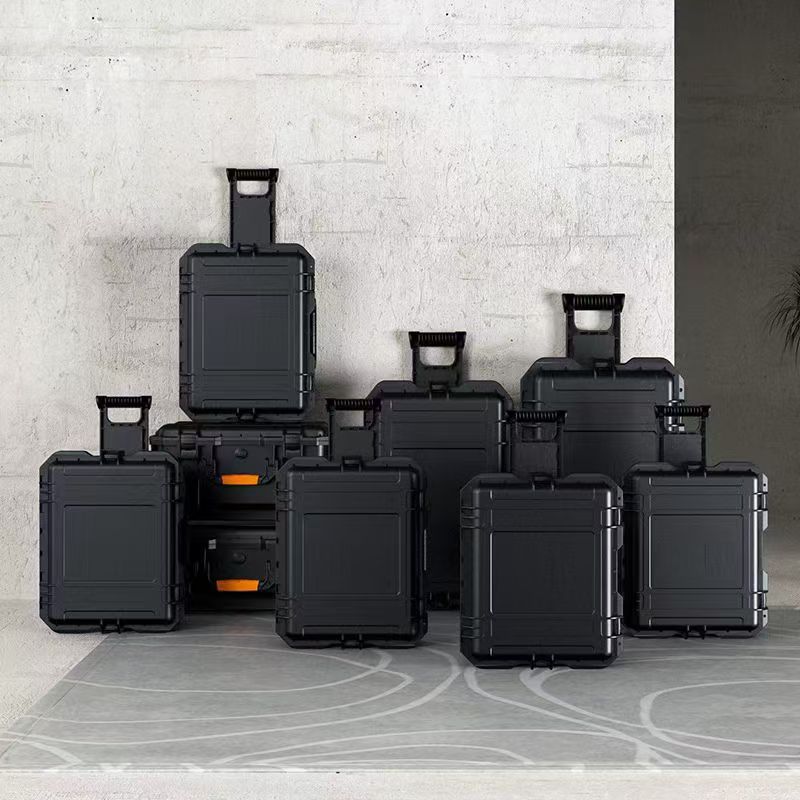 Durable Waterproof Plastic Tool Box Organizer Removable Compartments Portable Lockable Outdoor Storage Case for Home Garage Car